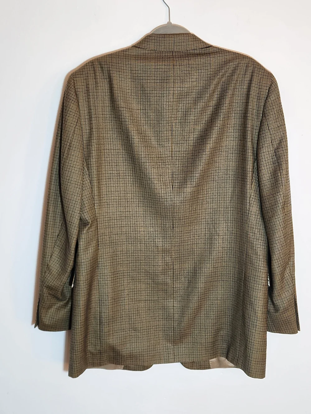 Austin Reed Brown Plaid Houndstooth Wool Sport Coat Size 41R